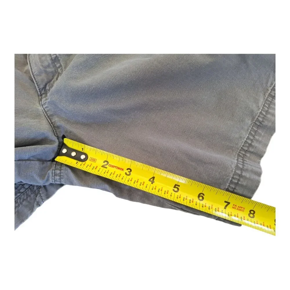 Guide Series Cargo Shorts Cotton Ripstop Gray Size 10 Zip Pocket Hiking modest